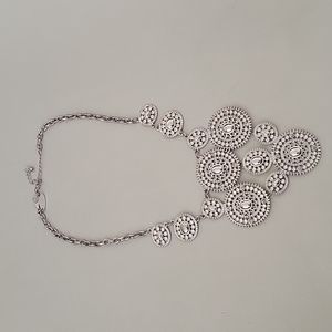Silver statement necklace